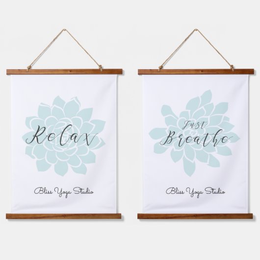 ヨガ感動的引用文曼荼羅 吊り下げ型タペストリー (ダブル)