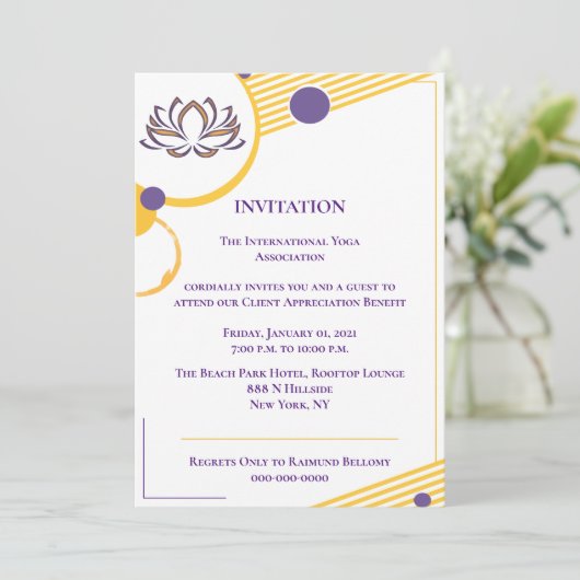ヨガ招待状 招待状 (スタンド正面)