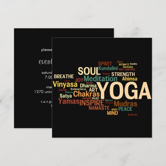 ヨガ招待状 招待状 (正面/裏面)