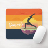 ヨガ指導者 瞑想 ポーズ 太陽 飛島 マウスパッド (マウス)