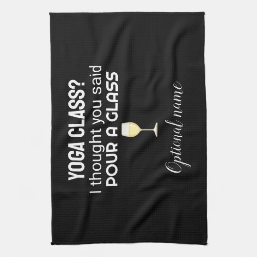 「ヨガ教室？グラスを注ぐ» 引用文キッチンタオル キッチンタオル (縦)