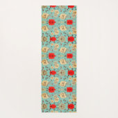 ヨガ日本のマットとしてのウッドブロックプリントクレーン ヨガマット (裏面)