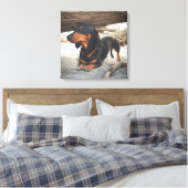 ヨガ犬 キャンバスプリント (インサイチュ (寝室))