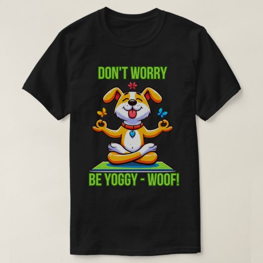 ヨガ犬 Tシャツ (デザイン正面)
