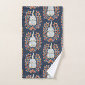 ヨガ猫インジゴタオルセット バスタオルセット (ハンドタオル)