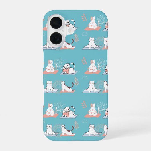 ヨガ猫蓮のポーズ iPhone 16ケース (裏面)