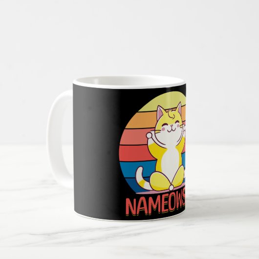 ヨガ猫 コーヒーマグカップ (正面左)