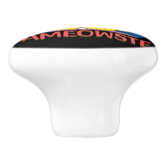 ヨガ猫 セラミックノブ (側面)