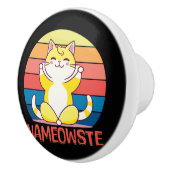 ヨガ猫 セラミックノブ (右)