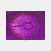 ヨガ生命の樹 フリースブランケット (正面(横))