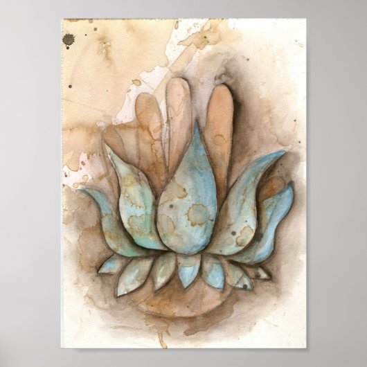 ヨガ癒しハンドポスター ポスター (正面)