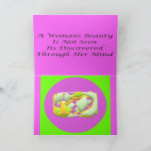 ヨガ瞑想くつろぎ淡い色の紫ホワイトヨガ カード (内部)