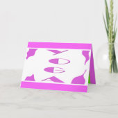 ヨガ瞑想くつろぎ淡い色の紫ホワイトヨガ カード (正面)