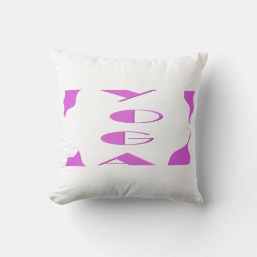 ヨガ瞑想くつろぎ淡い色の紫ホワイトヨガ クッション (正面)