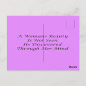 ヨガ瞑想くつろぎ淡い色の紫ホワイトヨガ ポストカード (裏面)