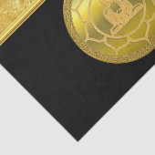 ヨガ瞑想をする仏様のスピリチュアル金ゴールド箔 薄葉紙 (詳細)