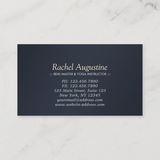 ヨガ瞑想インストラクターのロイヤルティーパンチカード オムシンボル ロイヤリティカード (裏面)