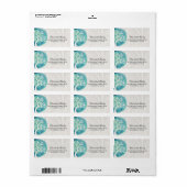 ヨガ瞑想インストラクターエレガントウォーターカラーツリー ラベル (フルシート)