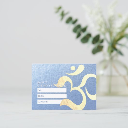 ヨガ瞑想インストラクターギフト券OM 割引カード (スタンド正面)