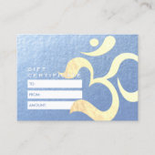 ヨガ瞑想インストラクターギフト券OM 割引カード (正面)