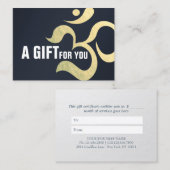 ヨガ瞑想インストラクターギフト証明書OM 割引カード (正面/裏面)