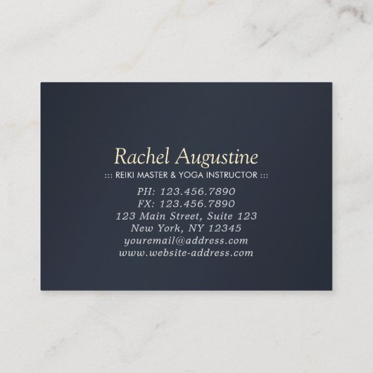 ヨガ瞑想インストラクターギフト証明書OM 割引カード (裏面)