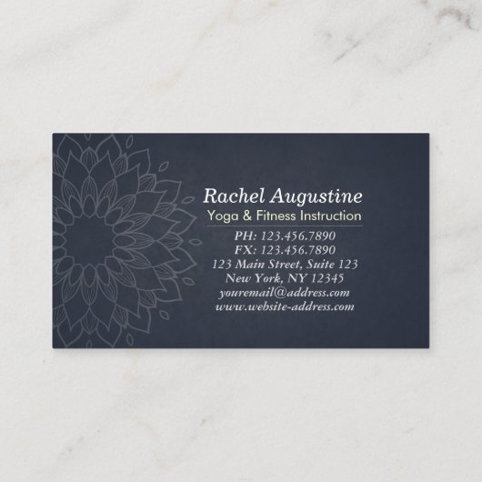 ヨガ瞑想インストラクタークラスパスロイヤリティカード ロイヤリティカード (裏面)