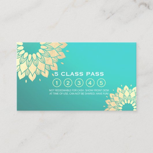 ヨガ瞑想インストラクタークラスパスロイヤリティカード ロイヤリティカード (正面)