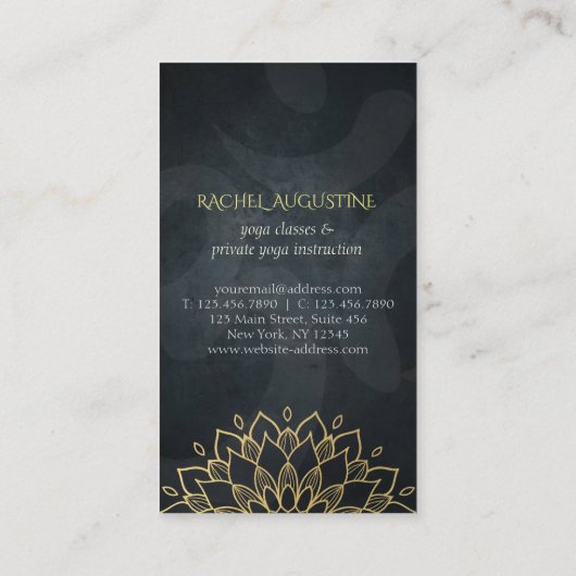 ヨガ瞑想インストラクタークラスパスロイヤリティカード ロイヤリティカード (裏面)