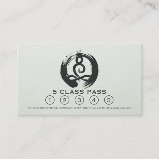 ヨガ瞑想インストラクタークラスパスロイヤリティカード ロイヤリティカード (正面)
