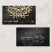 ヨガ瞑想インストラクタークラスパスロイヤリティカード ロイヤリティカード (正面/裏面)