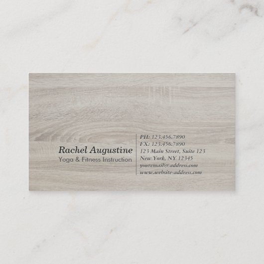 ヨガ瞑想インストラクタークラスパスロイヤリティカード ロイヤリティカード (裏面)