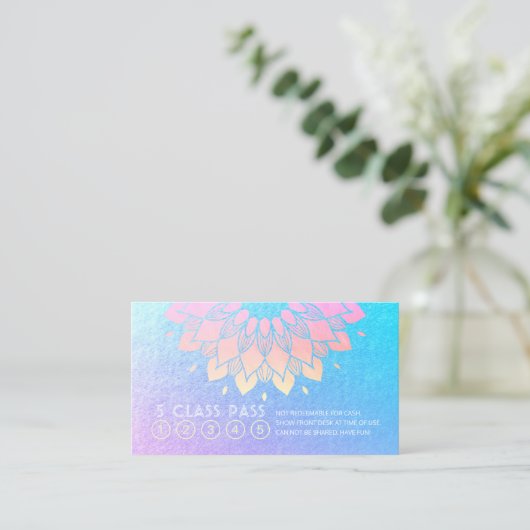 ヨガ瞑想インストラクタークラスパスロイヤリティカード ロイヤリティカード (スタンド正面)