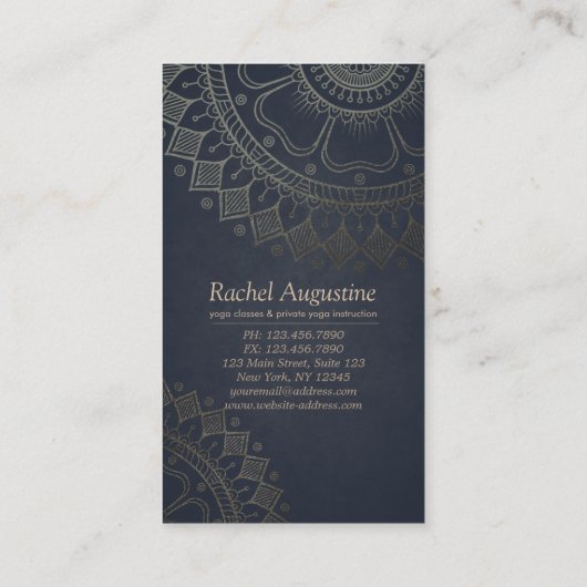 ヨガ瞑想インストラクタークラスパスロイヤリティカード ロイヤリティカード (裏面)