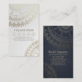 ヨガ瞑想インストラクタークラスパスロイヤリティカード ロイヤリティカード (正面/裏面)