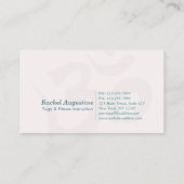 ヨガ瞑想インストラクタークラスパスロイヤリティカード ロイヤリティカード (裏面)