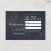 ヨガ瞑想インストラクタークラスパスロイヤリティカード ロイヤリティカード (裏面)