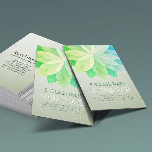 ヨガ瞑想インストラクタークラスパスロイヤリティカード ロイヤリティカード