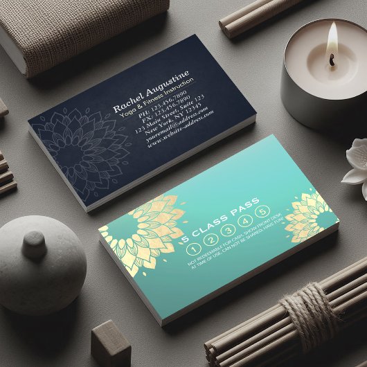 ヨガ瞑想インストラクタークラスパスロイヤリティカード ロイヤリティカード