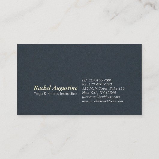 ヨガ瞑想インストラクタークラスパスロイヤリティカード ロイヤリティカード (裏面)