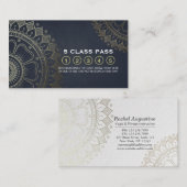 ヨガ瞑想インストラクタークラスパスロイヤリティカード ロイヤリティカード (正面/裏面)