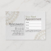 ヨガ瞑想インストラクタークラスパスロイヤリティカード ロイヤリティカード (裏面)