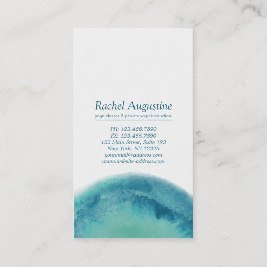 ヨガ瞑想インストラクタークラスパスロイヤリティカード ロイヤリティカード (裏面)