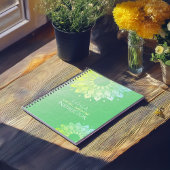 ヨガ瞑想インストラクターグリーンゴールドフォイルマンダラ ノートブック