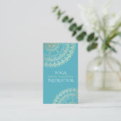 ヨガ瞑想インストラクターグリーンブルー金ゴールドマンダラ 予約カード (スタンド正面)