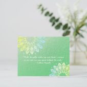 ヨガ瞑想インストラクターゴールドフォイルマンダラ引用文 ポストカード (スタンド正面)