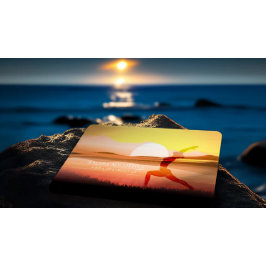 ヨガ瞑想インストラクターサンセットハーフムーンポーズ 名刺