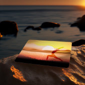 ヨガ瞑想インストラクターサンセットハーフムーンポーズ 名刺