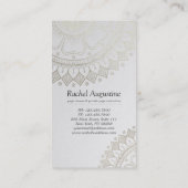 ヨガ瞑想インストラクターシックブラック金ゴールドマンダラ 名刺 (裏面)