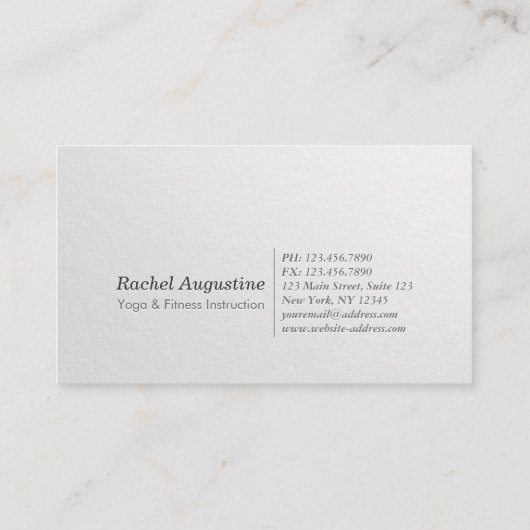 ヨガ瞑想インストラクターシック白金ゴールド曼荼羅 名刺 (裏面)